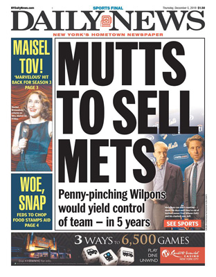 MUTTS TO SELL METS