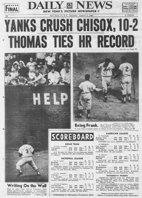 THOMAS TIES HR RECORD