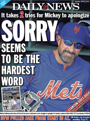 SORRY SEEMS TO BE THE HARDEST WORD
